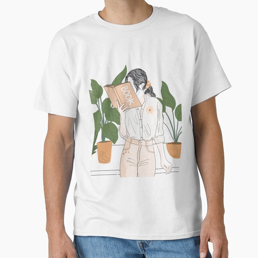 Boho Woman reading a book by MoonCatLab T-Shirts, Hoodie, Sweatshirt | BlankRebels.com (Image 1)