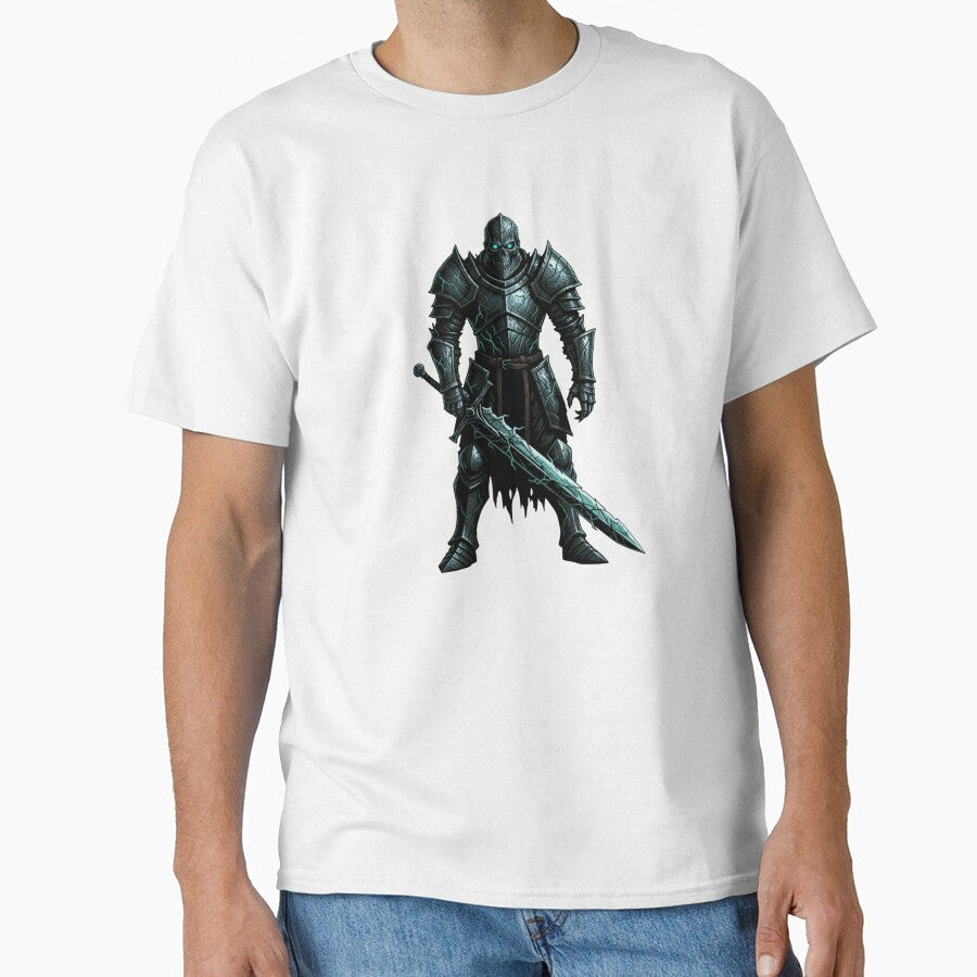 Dark Undead Knight – Shadow Warrior Fantasy Gamer Art by VireonTees T-Shirts, Hoodie, Sweatshirt | BlankRebels.com (Image 1)