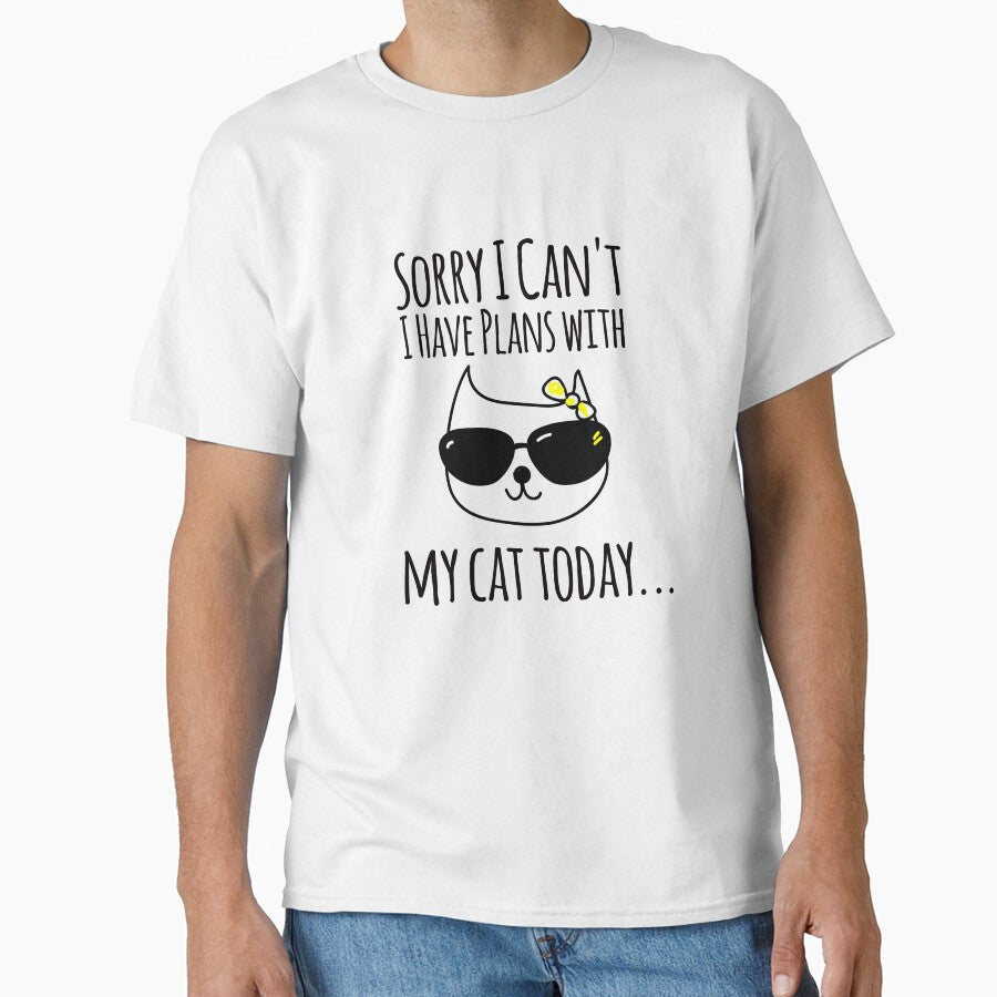 Sorry I Can't I Have Plans With My Cats Today by Johnrestrepo T-Shirts, Hoodie, Sweatshirt | BlankRebels.com (Image 1)