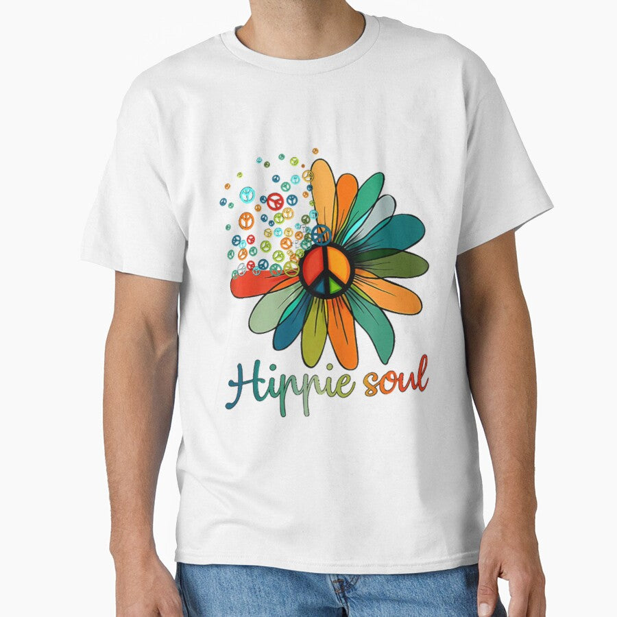 Daisy Peace Sign Hippie Flower Lovers by farare2 T-Shirts, Hoodie, Sweatshirt | BlankRebels.com (Image 1)