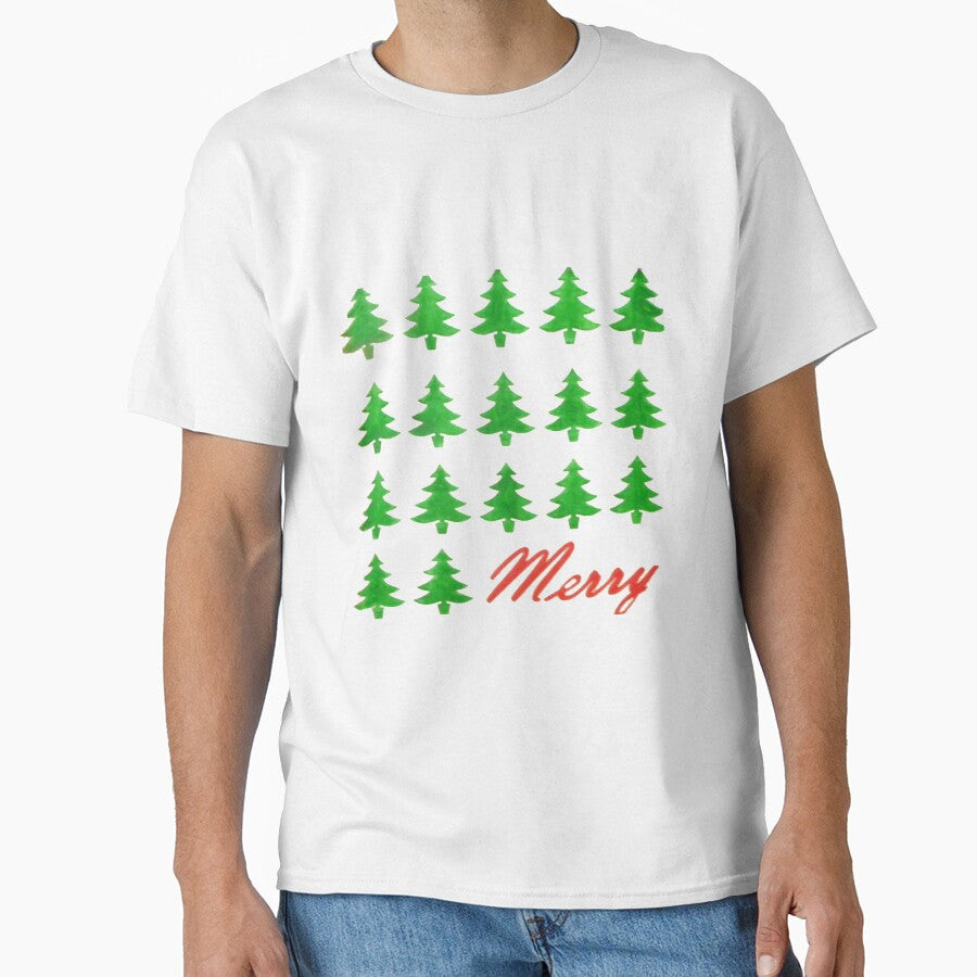 Merry with Christmas Trees by cabindog T-Shirts, Hoodie, Sweatshirt | BlankRebels.com (Image 1)