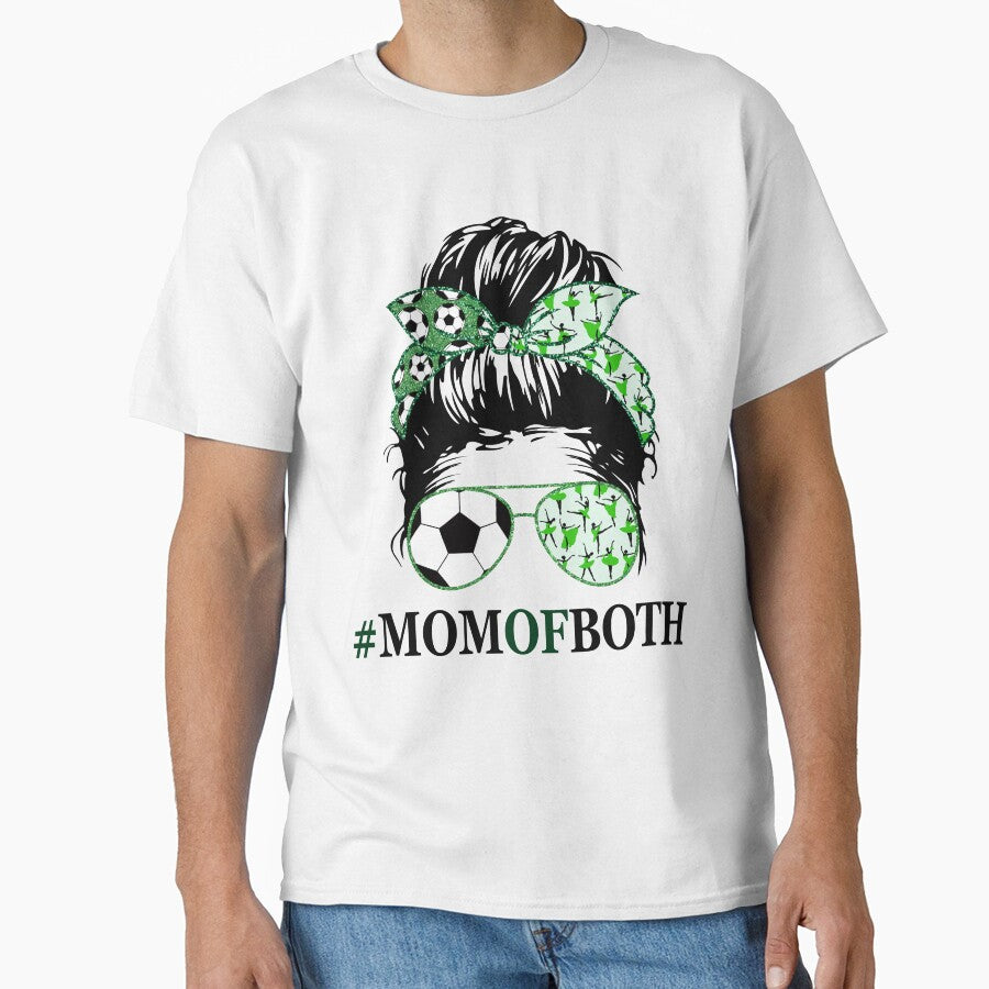 Funny Mom of Both Soccer Mom Ballet Mom Messy Bun by manzee
