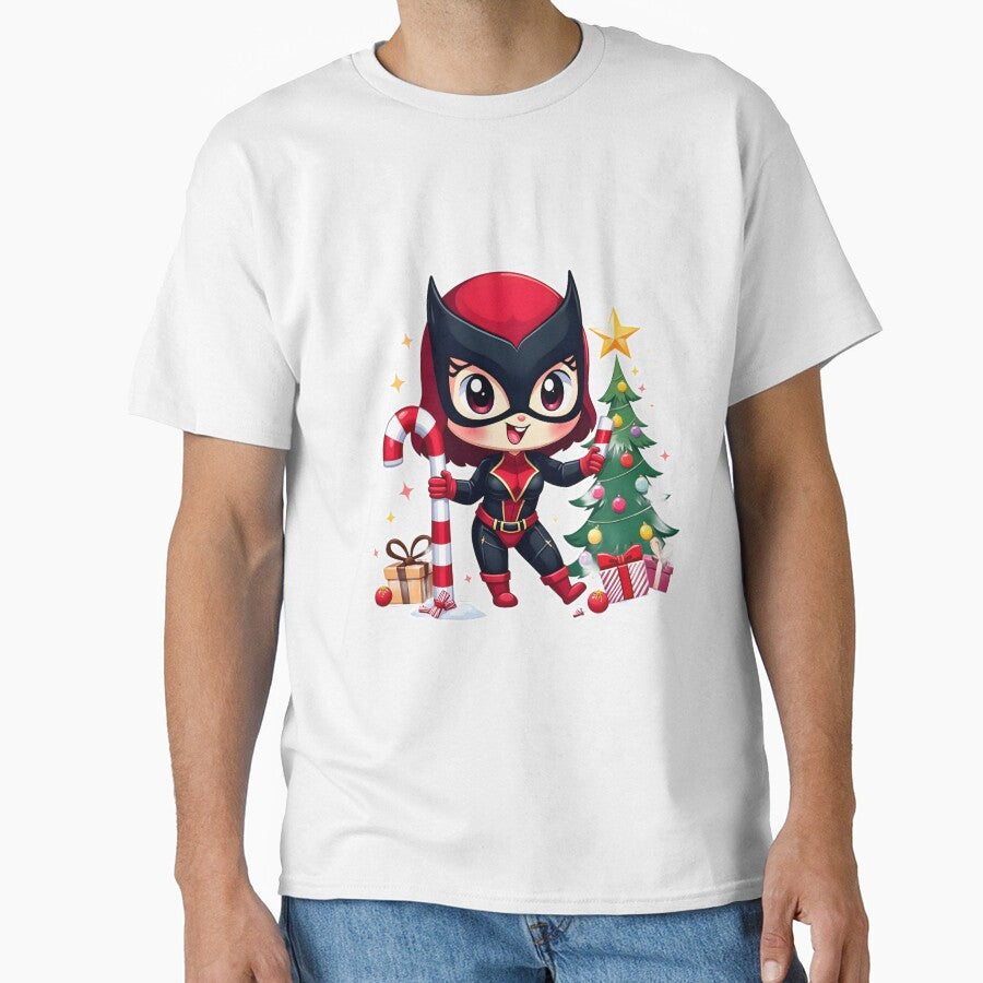 Festive Chibi Superhero Christmas Design – Holiday Cheer with a Heroic Twist by IMMIX Store T-Shirts, Hoodie,... (Image 1)
