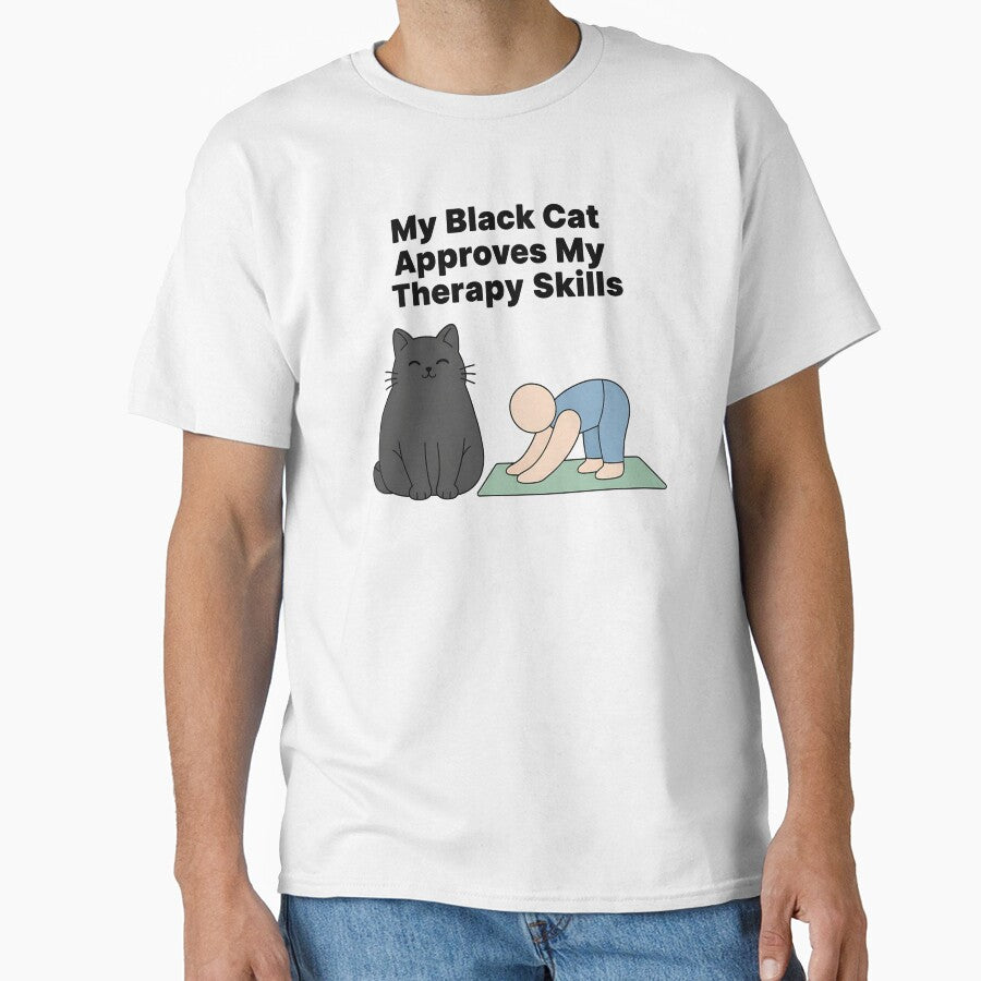 My Black Cat Approves My Therapy Skills Physical Therapist Design by Muzgle T-Shirts, Hoodie, Sweatshirt (Image 1)