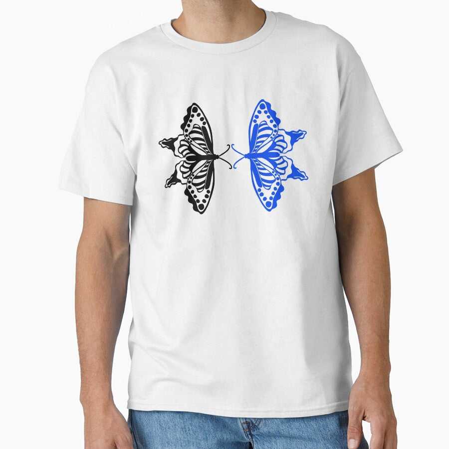 Black and Royal Blue Butterflies by ONLINE DISTRICT T-Shirts, Hoodie, Sweatshirt | BlankRebels.com (Image 1)