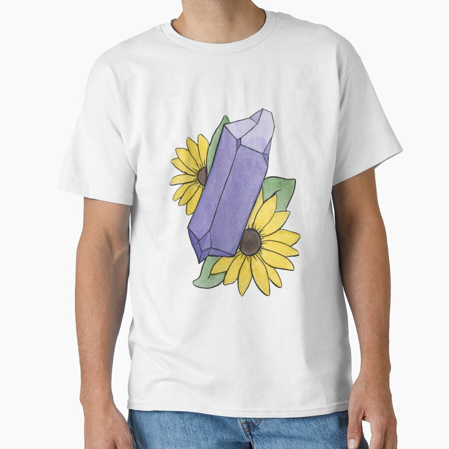 Amethyst & Flowers by Gwenpai_Art T-Shirts, Hoodie, Sweatshirt | BlankRebels.com (Image 1)