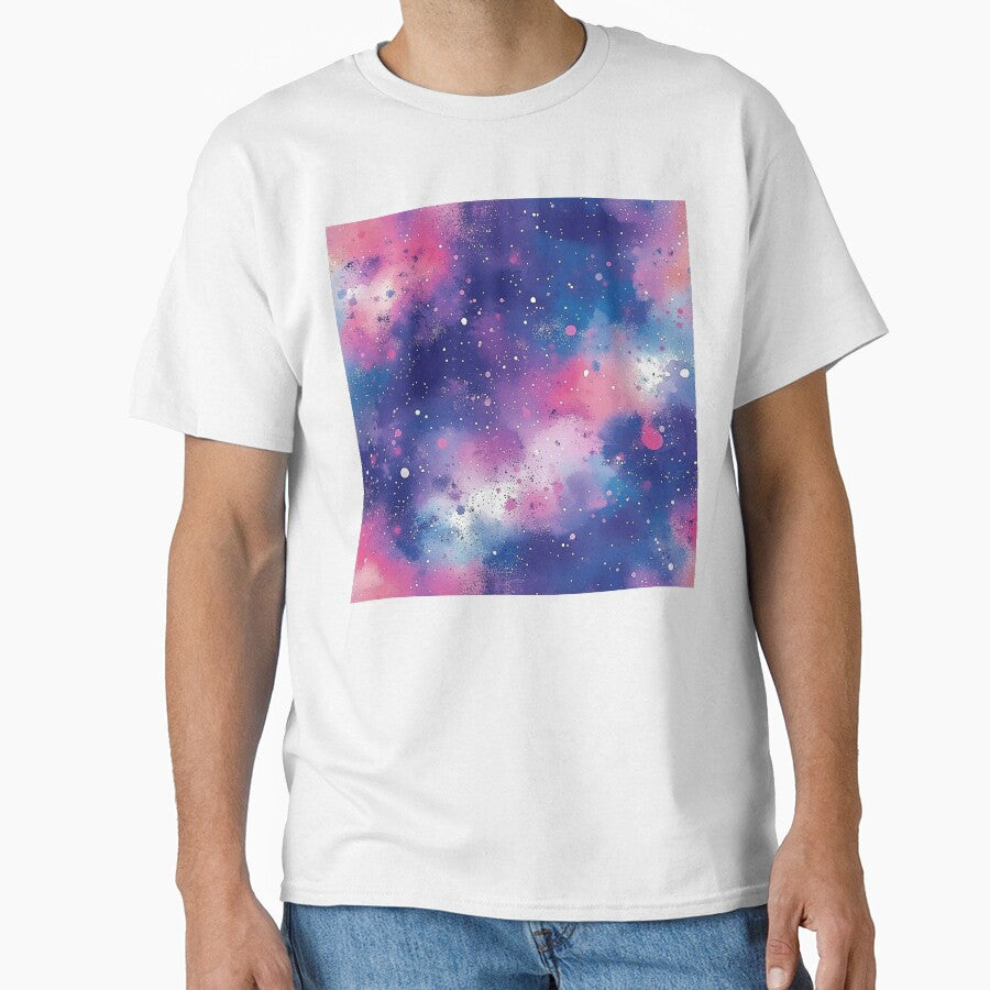 Galaxy-Inspired Seamless Pattern with Glowing Stars by ThaiArtShop T-Shirts, Hoodie, Sweatshirt | BlankRebels.com (Image 1)