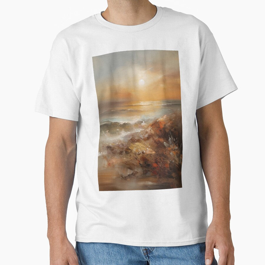 Sunset Watercolor Wall Art by pauloss T-Shirts, Hoodie, Sweatshirt | BlankRebels.com (Image 1)