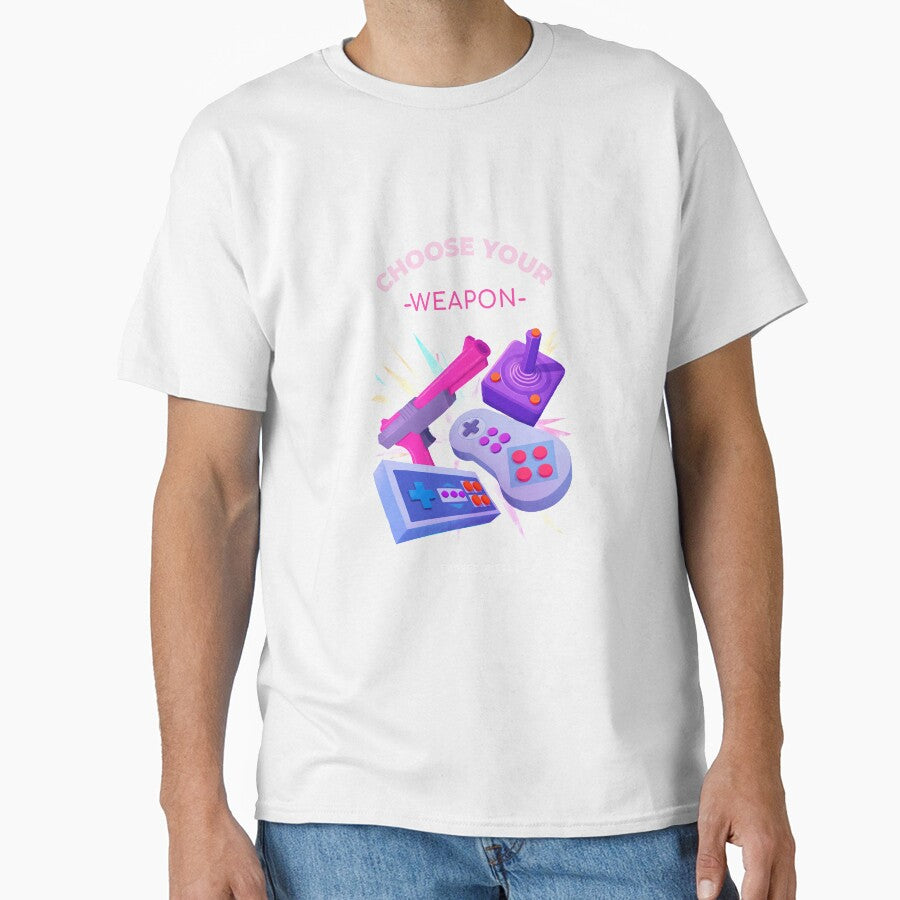 Choose Your Weapon (Retro Gaming) by Eric Shields T-Shirts, Hoodie, Sweatshirt | BlankRebels.com (Image 1)