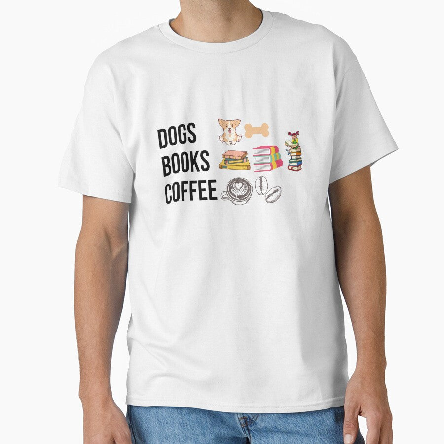 Dogs & Books & Coffee by photograpyshop T-Shirts, Hoodie, Sweatshirt | BlankRebels.com (Image 1)