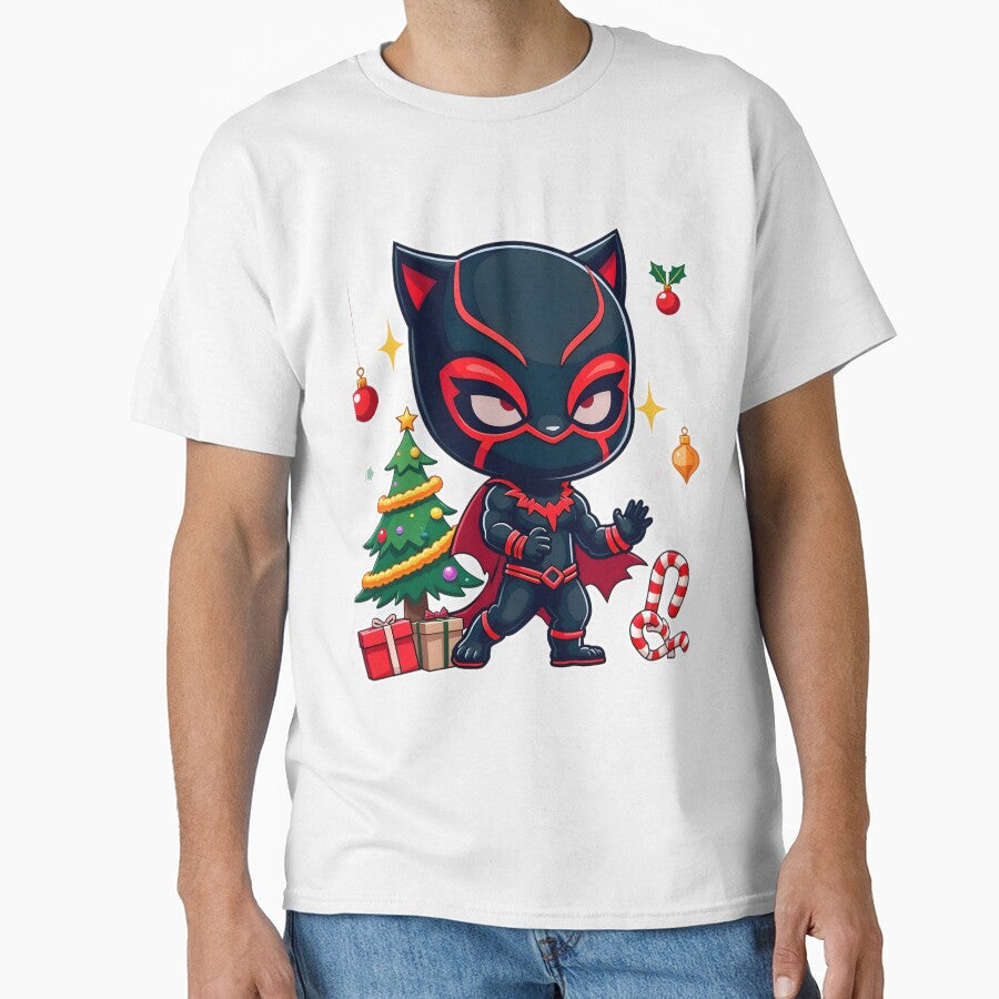 Chibi Panther Hero - Festive Holiday Edition by IMMIX Store T-Shirts, Hoodie, Sweatshirt | BlankRebels.com (Image 1)