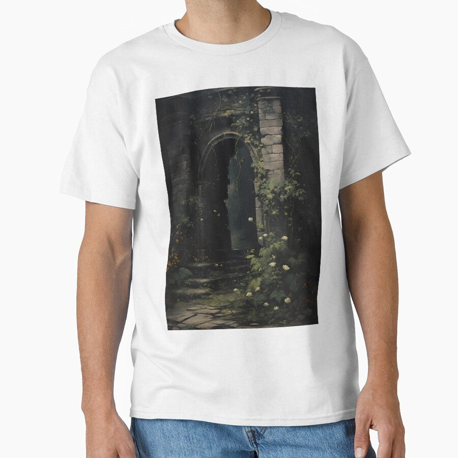 Floral gateway castle dark academia gothic cottagecore decor by Mehak  Khan T-Shirts, Hoodie, Sweatshirt (Image 1)
