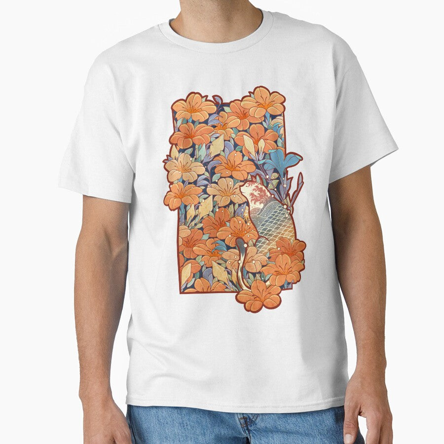 Neko and flowers by Syntetyc T-Shirts, Hoodie, Sweatshirt | BlankRebels.com (Image 1)