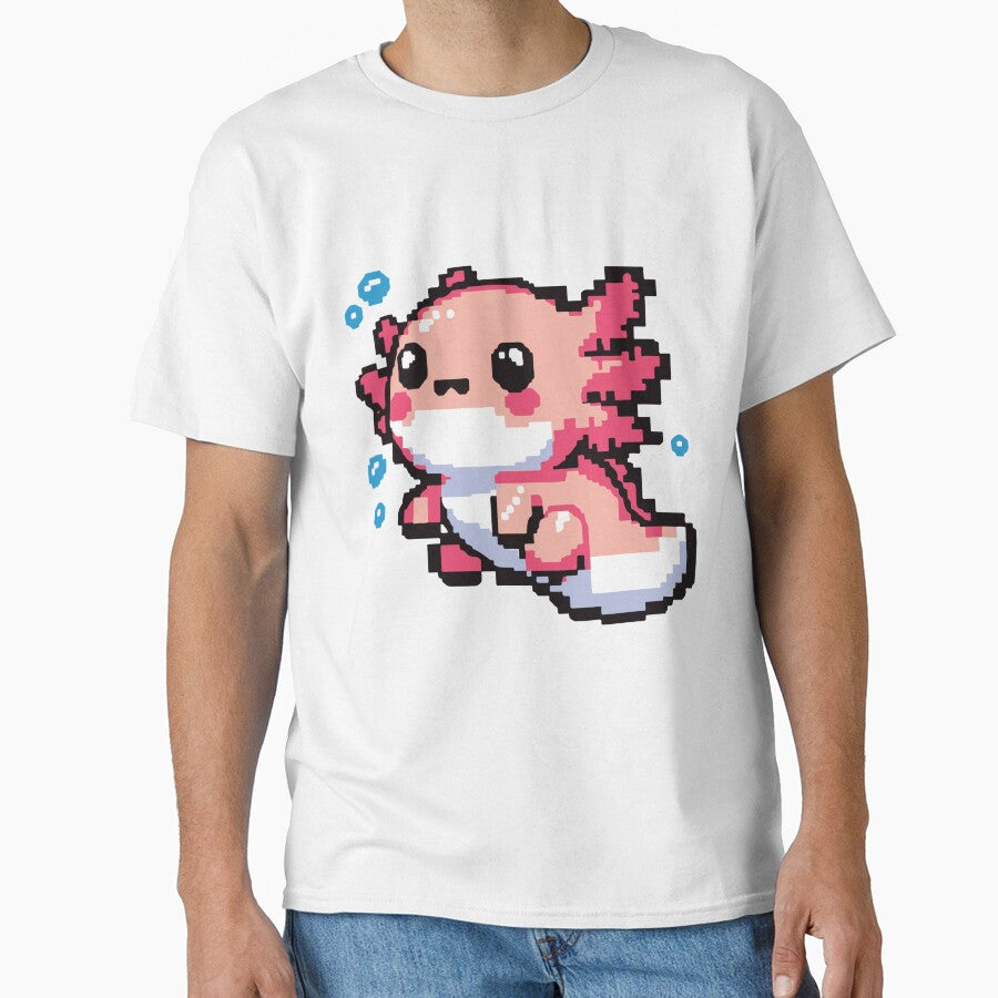 Pixalated Axolotl by obscurax art T-Shirts, Hoodie, Sweatshirt | BlankRebels.com (Image 1)