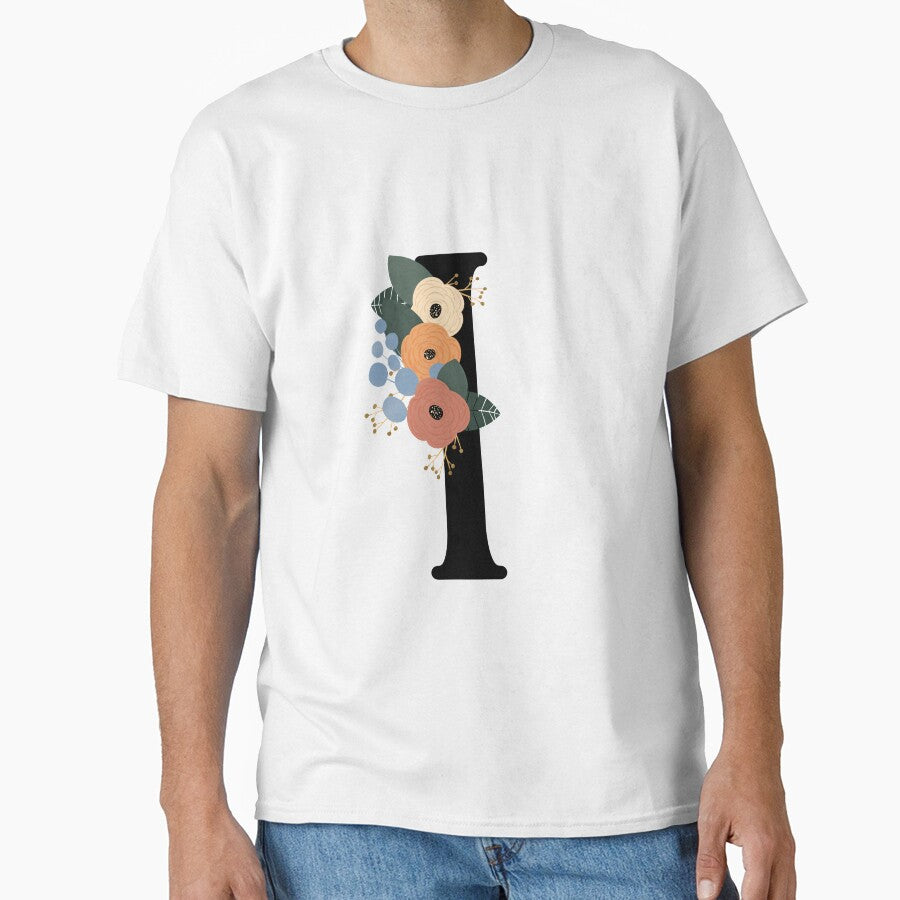 Floral Letter I by Egodcounseling T-Shirts, Hoodie, Sweatshirt | BlankRebels.com (Image 1)