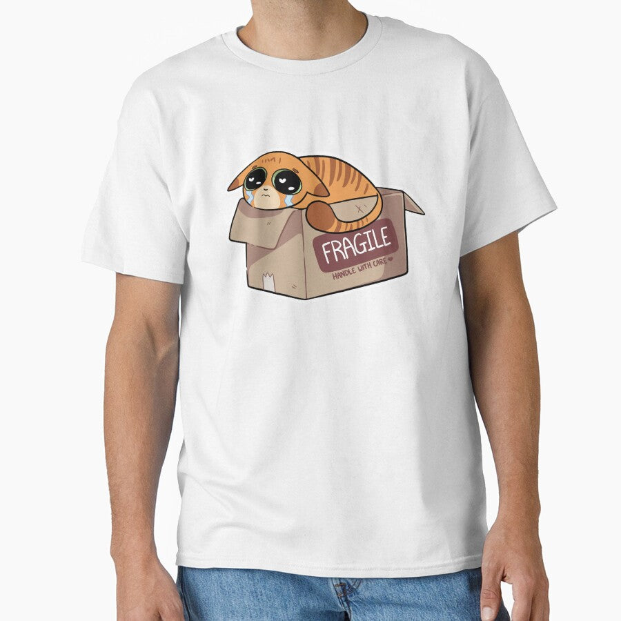 Fragile Handle with Care! (orange tabby cat) by sarakayy T-Shirts, Hoodie, Sweatshirt | BlankRebels.com (Image 1)