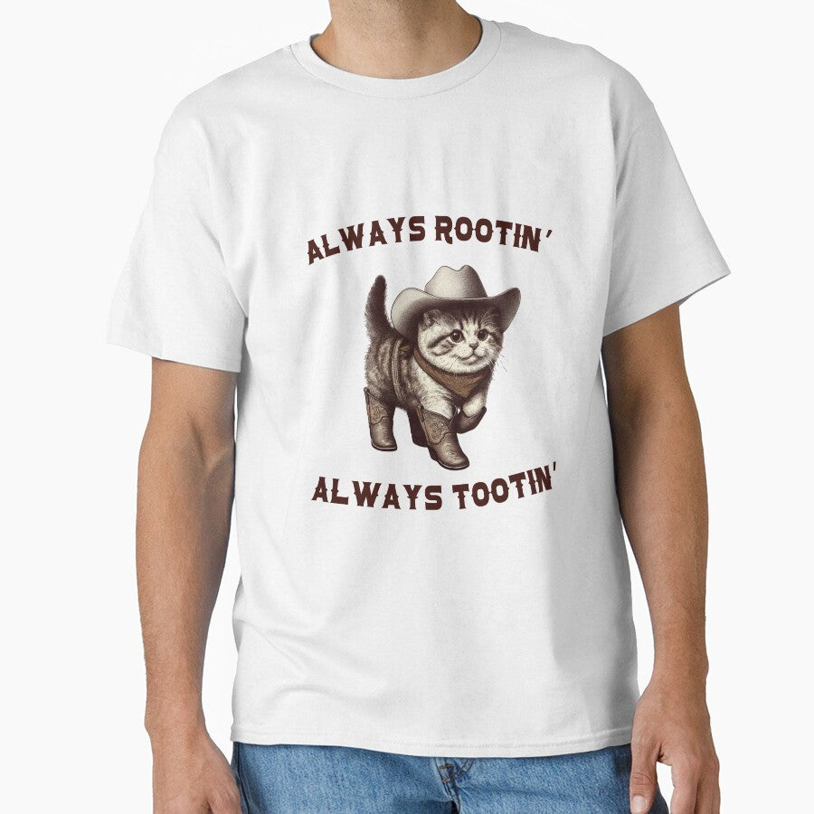 Rootin' Tootin' Cowboy Cat in Boots - Western Feline Fun Illustration by Neopian Eagle T-Shirts, Hoodie, Sweatshirt (Image 1)
