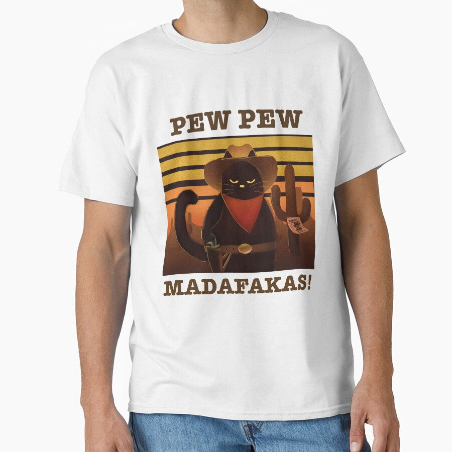 Pew pew madafakas angry black cat by TDesertfox T-Shirts, Hoodie, Sweatshirt | BlankRebels.com (Image 1)