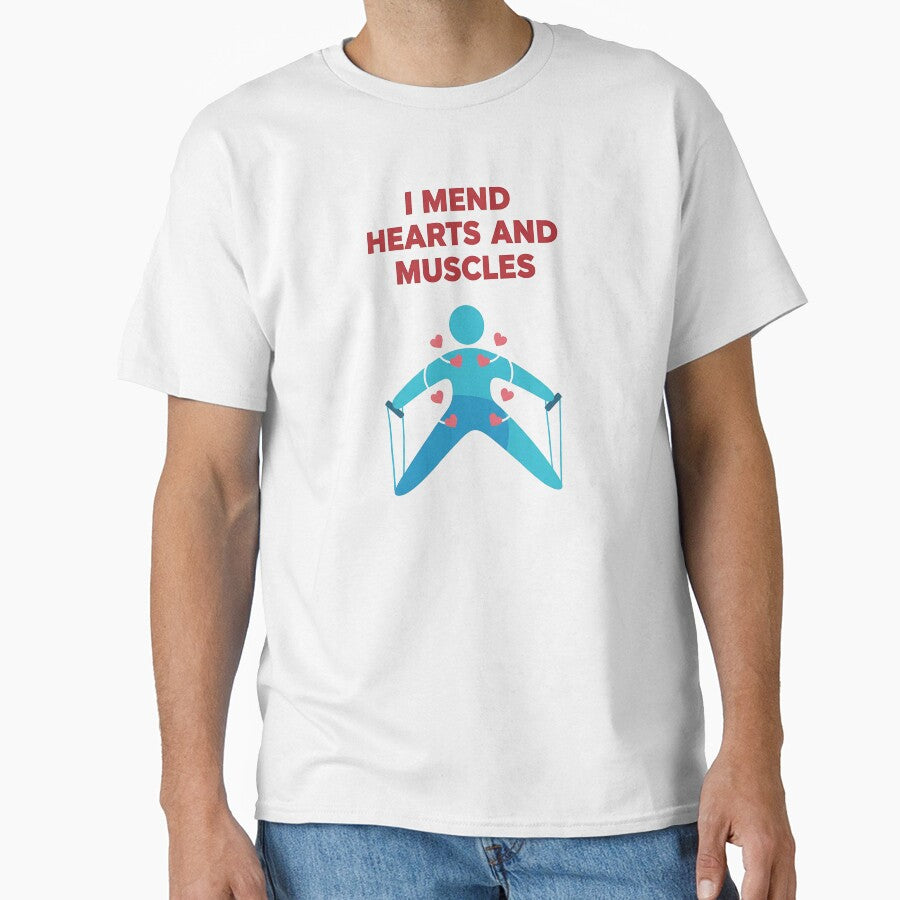 I Mend Hearts and Muscles Physical Therapist Valentine Design by Muzgle T-Shirts, Hoodie, Sweatshirt (Image 1)