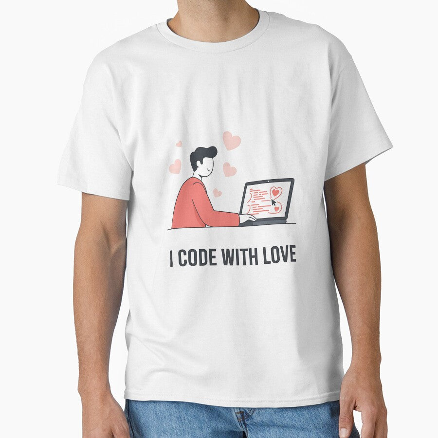 I Code With Love – Valentine Web Developer Design by Muzgle T-Shirts, Hoodie, Sweatshirt | BlankRebels.com (Image 1)