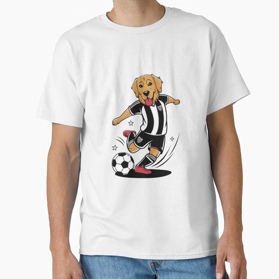 Golden Retriever Soccer Star with Tattoo Flair by Petpixy T-Shirts, Hoodie, Sweatshirt | BlankRebels.com (Image 1)