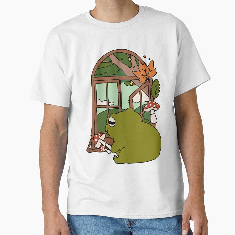Cute Cottagecore Illustration Froggy Mushroom #2 by Annisa Yuwanda T-Shirts, Hoodie, Sweatshirt | BlankRebels.com (Image 1)