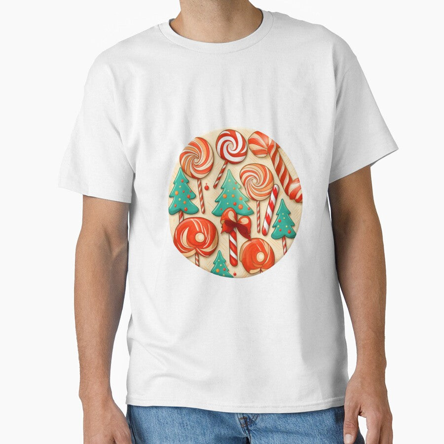 Christmas Candy Lollipop Sticker by NicolasGlowArt T-Shirts, Hoodie, Sweatshirt | BlankRebels.com (Image 1)