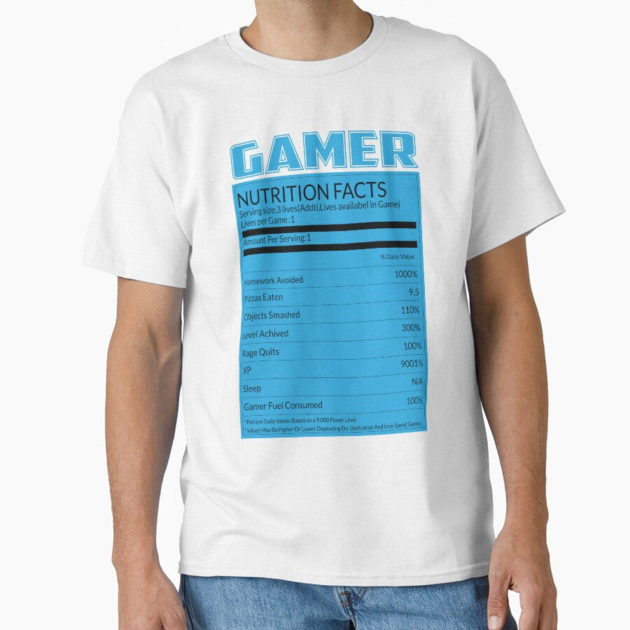 Gamer Nutrition Facts by WordsGamersUse T-Shirts, Hoodie, Sweatshirt | BlankRebels.com (Image 1)