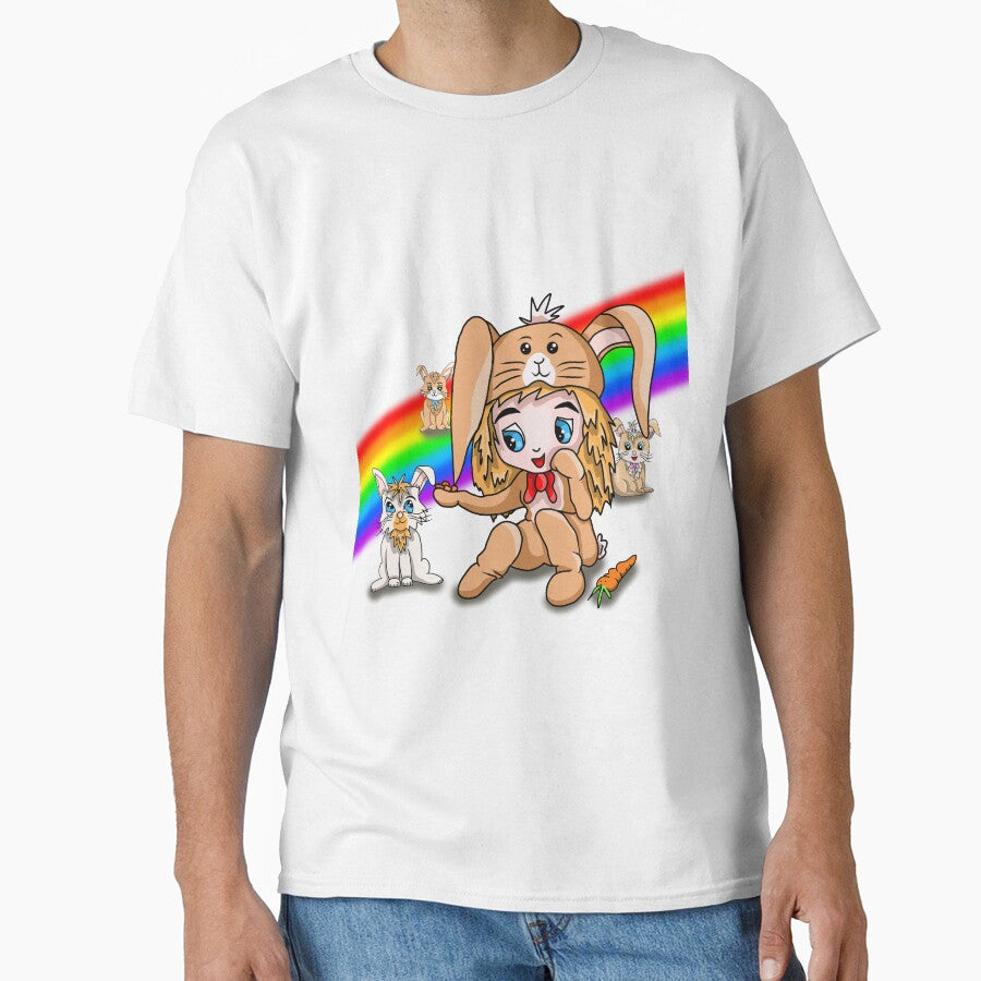 rainbow cartoon rabbit by BeingNow