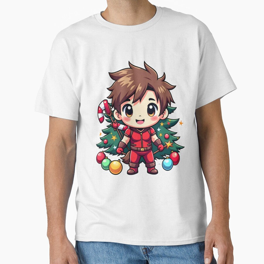 Festive Chibi Hero Christmas - Cute Holiday Superhero Art by IMMIX Store T-Shirts, Hoodie, Sweatshirt (Image 1)
