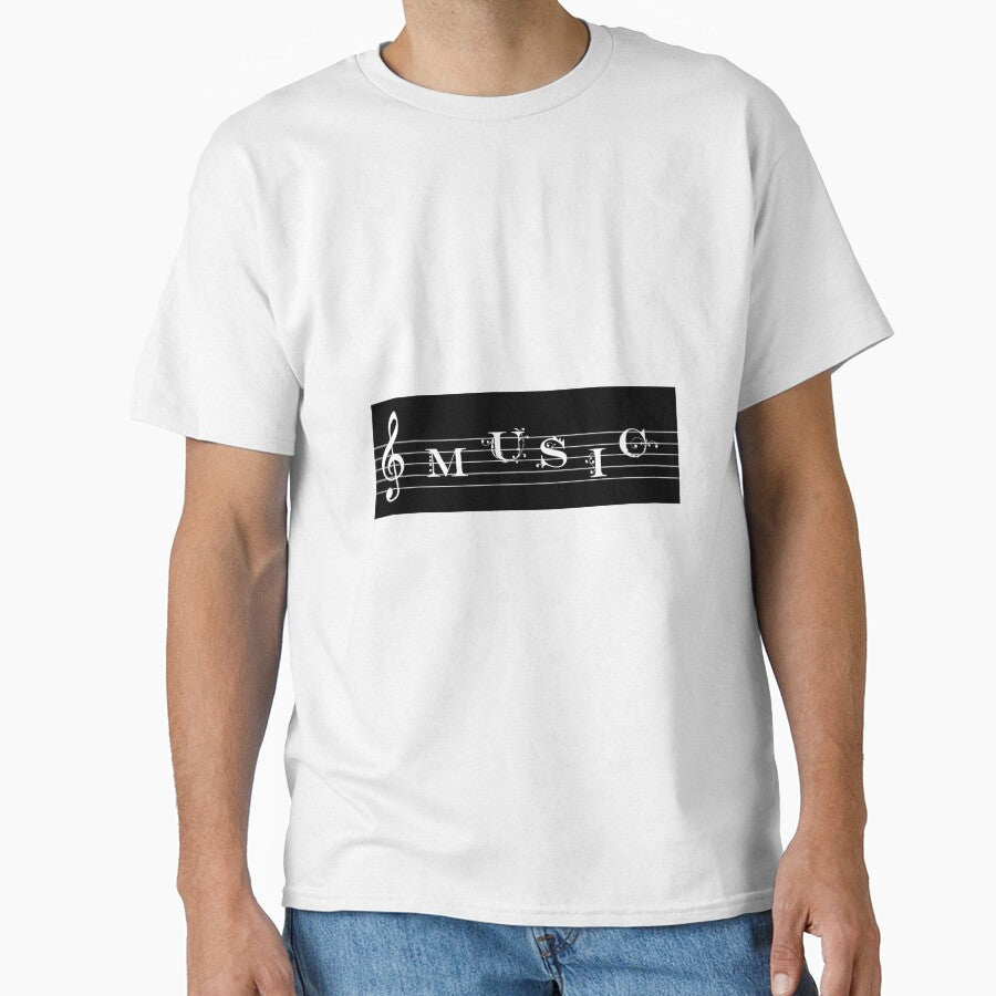 Music lines - b&w by adiosmillet T-Shirts, Hoodie, Sweatshirt | BlankRebels.com (Image 1)