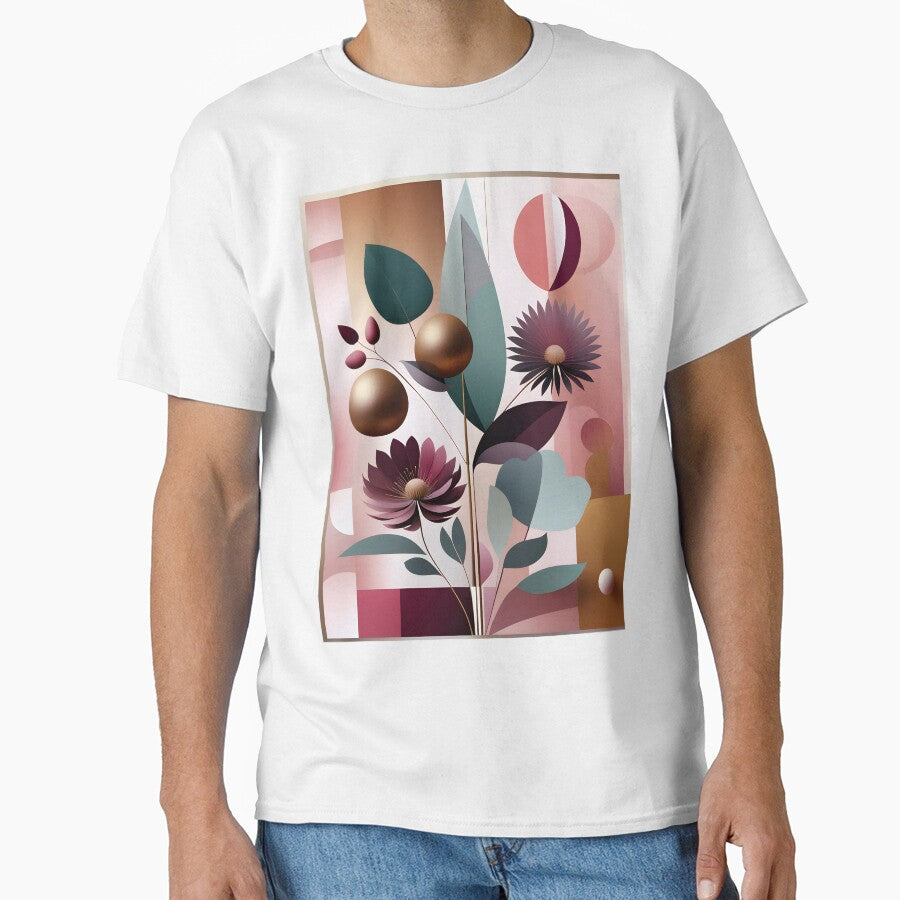 Mid Century Modern Abstract Botanical  Floral Pattern  Berry, Gold #1 by Prints and Lifestyle T-Shirts, Hoodie,... (Image 1)