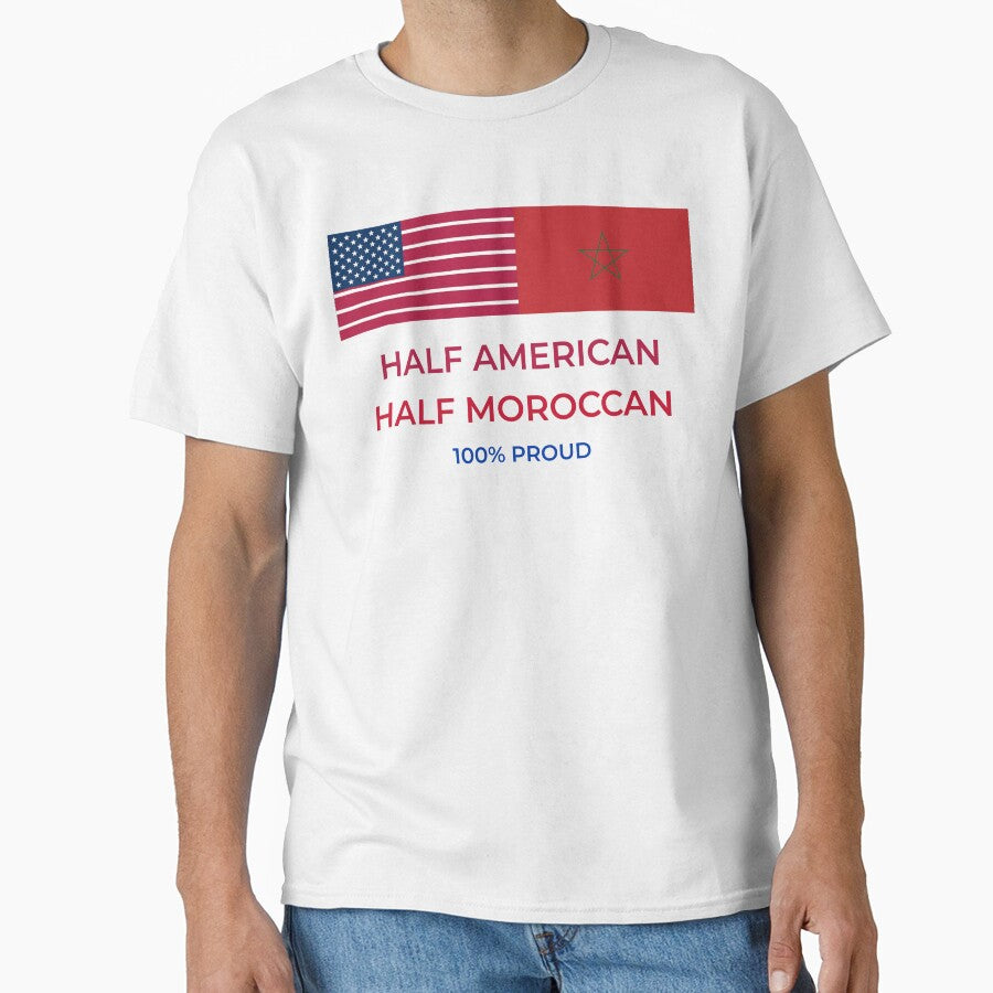 half american half moroccan 100% proud dual heritage by GlobalPrintArt