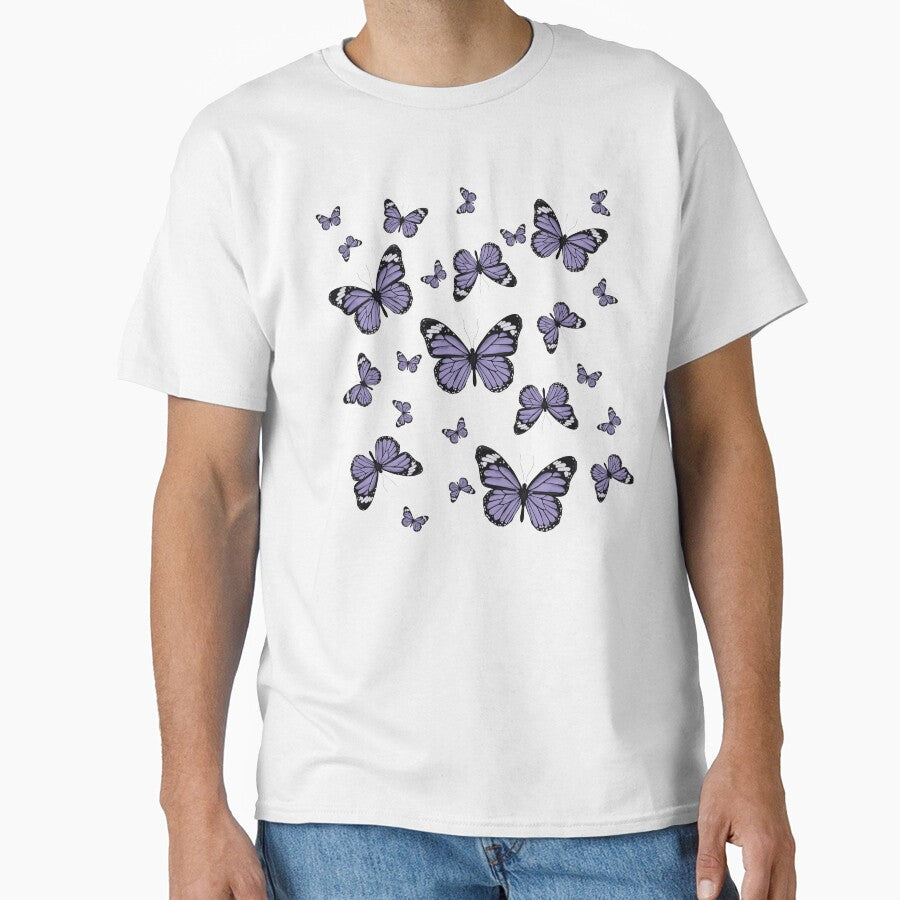 Clutch of Purple Monarch Butterflies Illustration by ivyandstone T-Shirts, Hoodie, Sweatshirt | BlankRebels.com (Image 1)