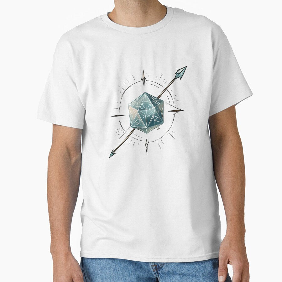 Critical Compass – D20 Arrow Design for Roleplaying Fans by NerdvanaDsg T-Shirts, Hoodie, Sweatshirt (Image 1)