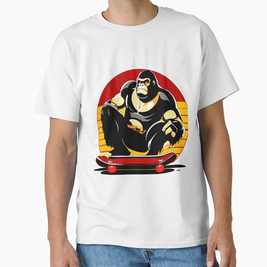 king kong on skateboard by DesingRuiz T-Shirts, Hoodie, Sweatshirt | BlankRebels.com (Image 1)