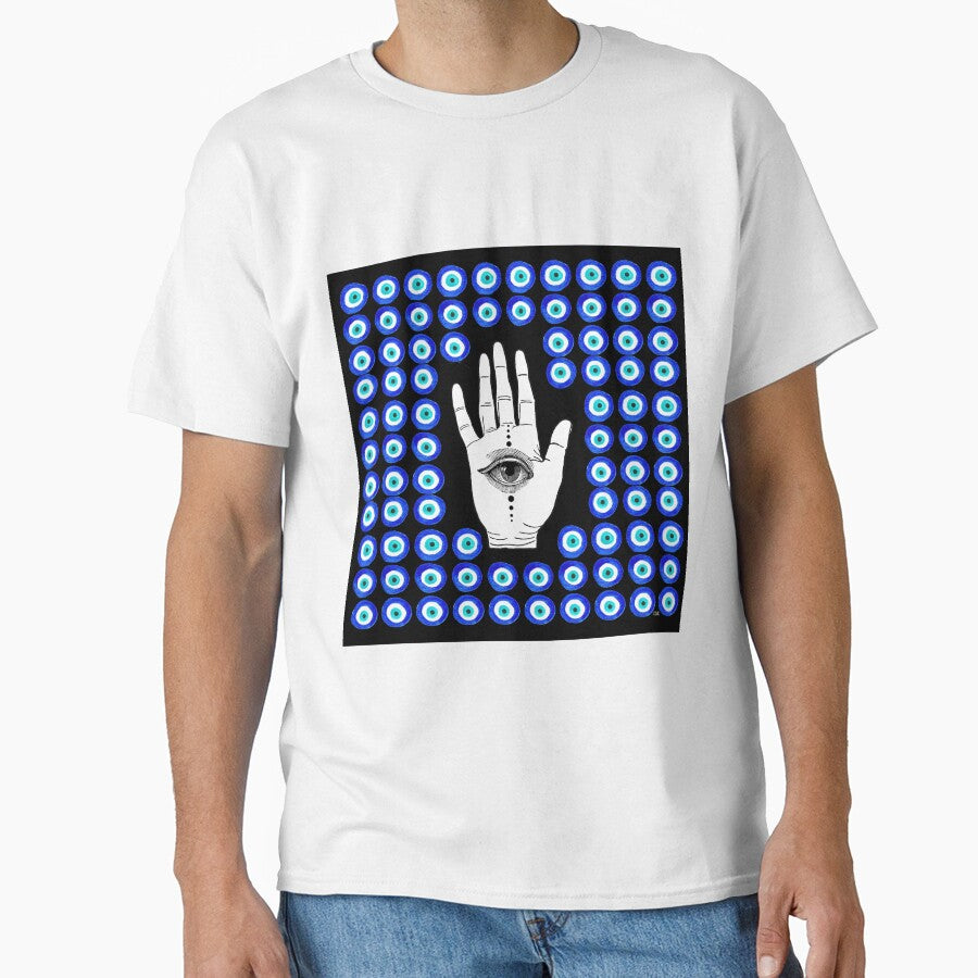 Hamsa Hand Evil Eye on black by laurabethlove T-Shirts, Hoodie, Sweatshirt | BlankRebels.com (Image 1)