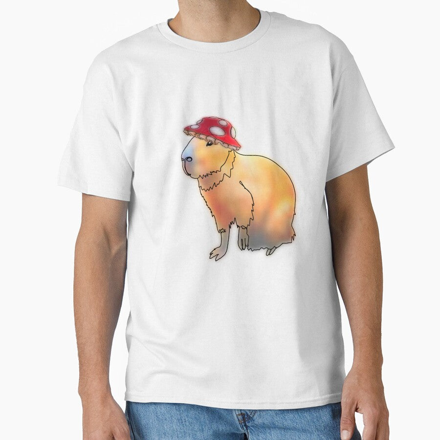 Capybara Wearing a Mushroom Hat – animalzinhats by Ashley’sAnimalz T-Shirts, Hoodie, Sweatshirt | BlankRebels.com (Image 1)
