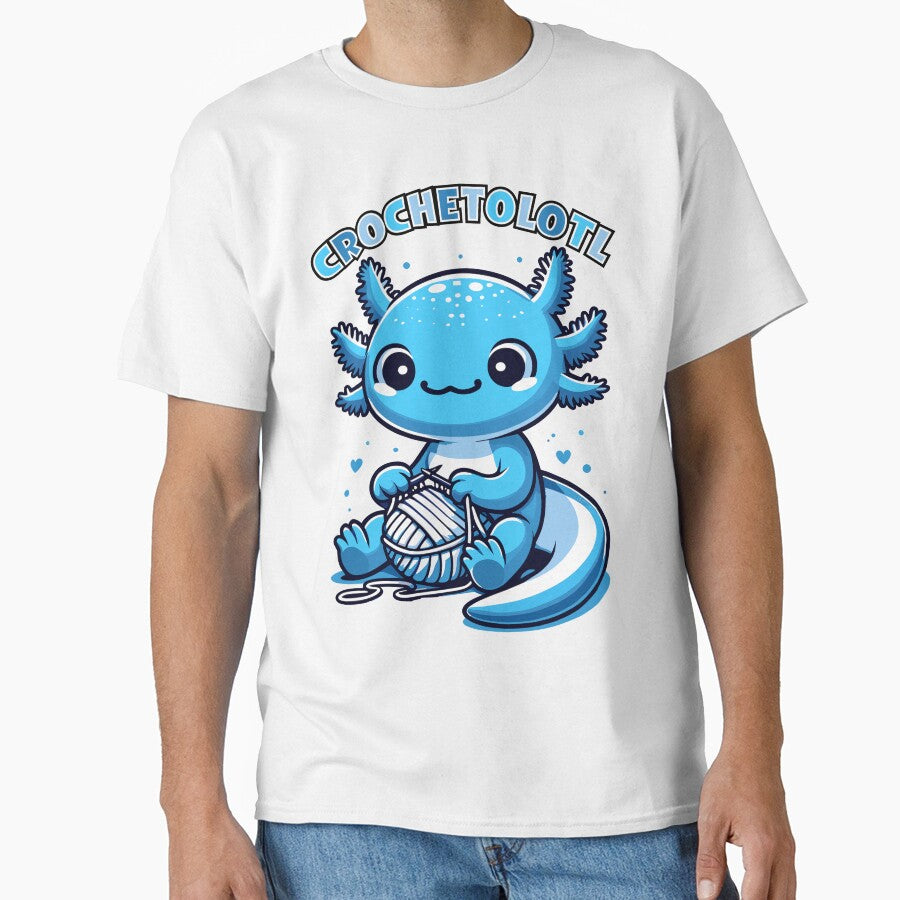 Cute Kawaii Blue Axolotl crochet by ColorAlotl T-Shirts, Hoodie, Sweatshirt | BlankRebels.com (Image 1)
