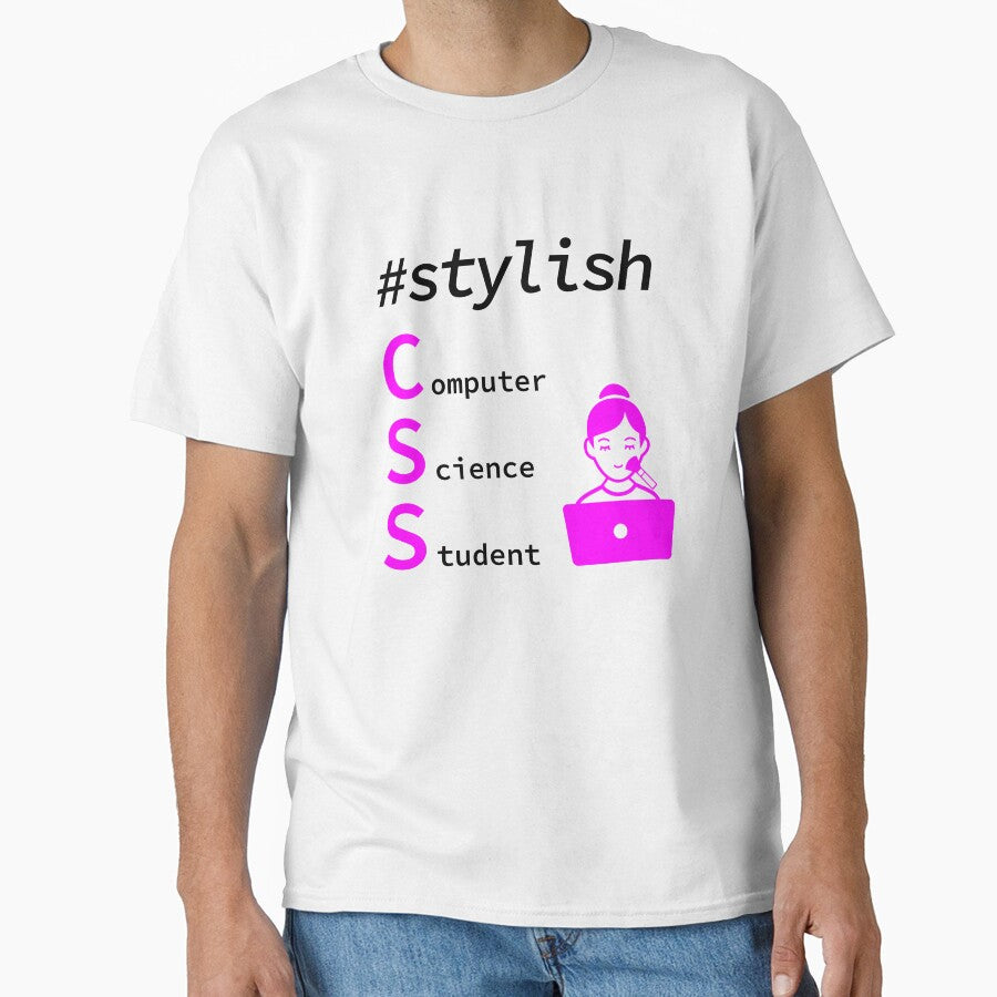 Stylish Girl Computer Science Student, Programmer, Software Engineer, Programming Humor, HTML, Light by... (Image 1)
