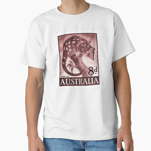 1959 Australia Tiger Cat Postage Stamp by retrographics