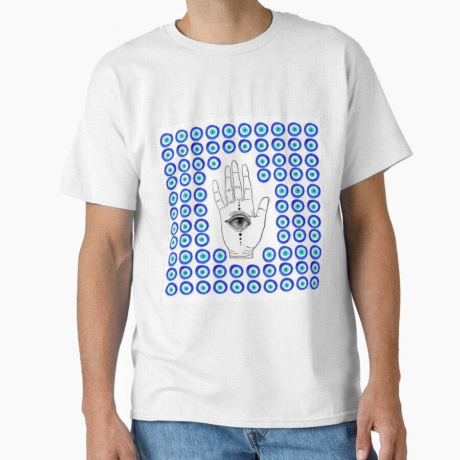 Hamsa Evil Eye Hand Eye on white by laurabethlove T-Shirts, Hoodie, Sweatshirt | BlankRebels.com (Image 1)
