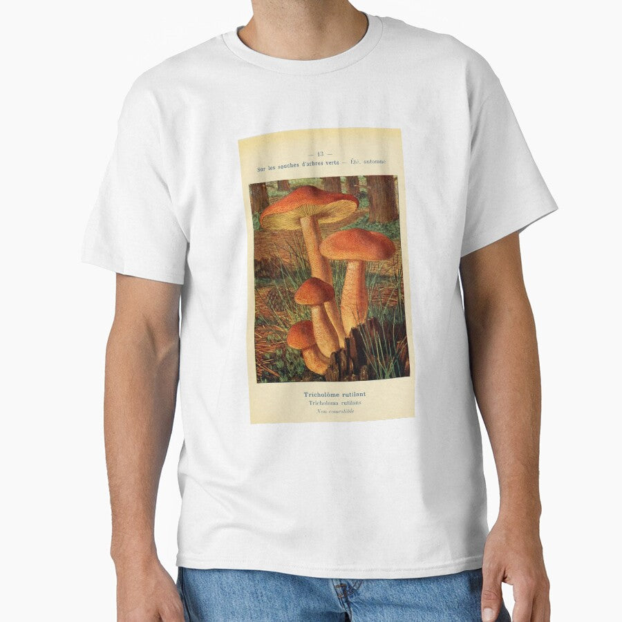 Vintage Illustration Orange Mushrooms by bookishneighbor T-Shirts, Hoodie, Sweatshirt | BlankRebels.com (Image 1)
