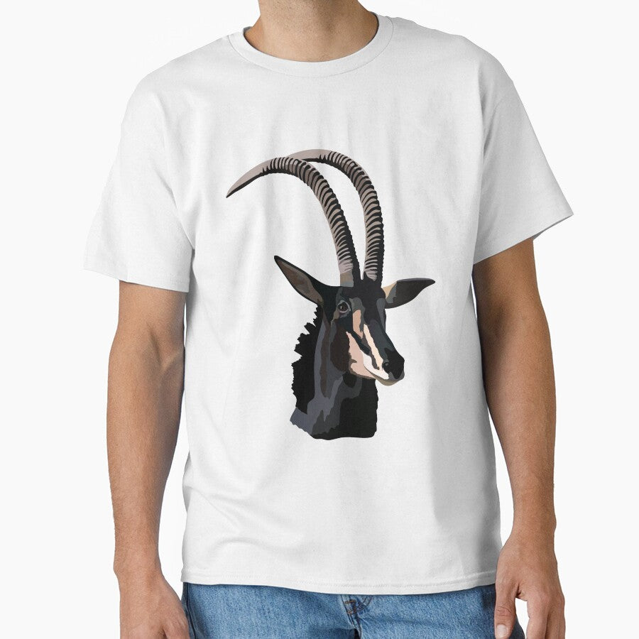 S is for Sable Antelope ,Sable Antelope Artwork – Majestic African Antelope Illustration and Wildlife Design by... (Image 1)