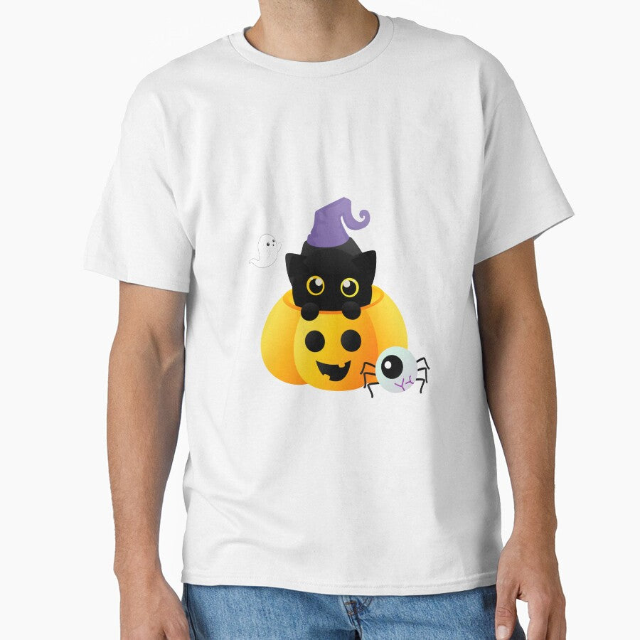 Spooky Pumpkin Cat , Cute Pumpkin Cat by Freedesign-home T-Shirts, Hoodie, Sweatshirt | BlankRebels.com (Image 1)