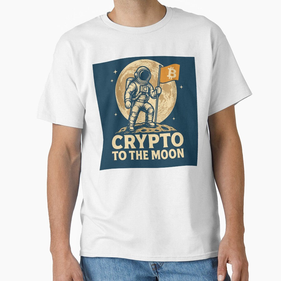 crypto to the moon, bitcoin rocket, pixel art, crypto meme, retro crypto, 8-bit design, moon mission, crypto dream, rocket ship, nft humor by Crypto_Store