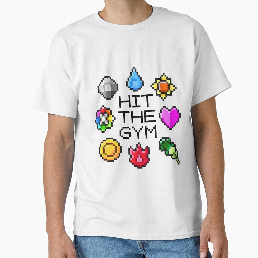 "Hit The Gym" Indigo League Badges by Noodge T-Shirts, Hoodie, Sweatshirt | BlankRebels.com (Image 1)