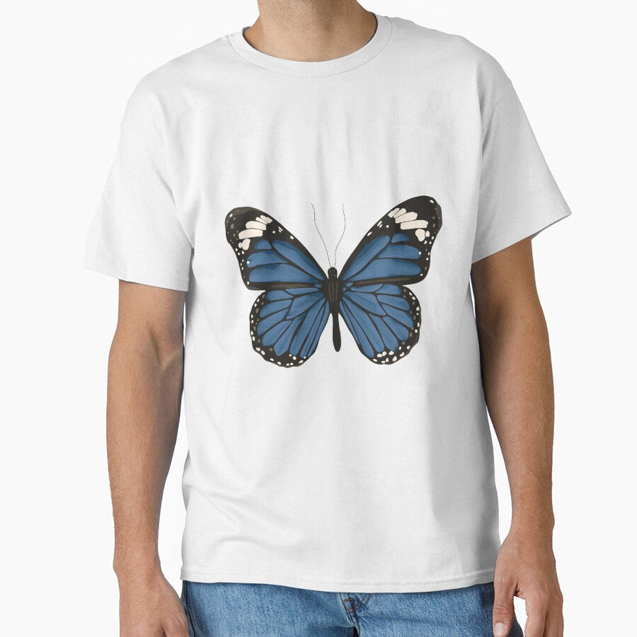 Royal Blue Monarch Butterfly Illustration by ivyandstone T-Shirts, Hoodie, Sweatshirt | BlankRebels.com (Image 1)