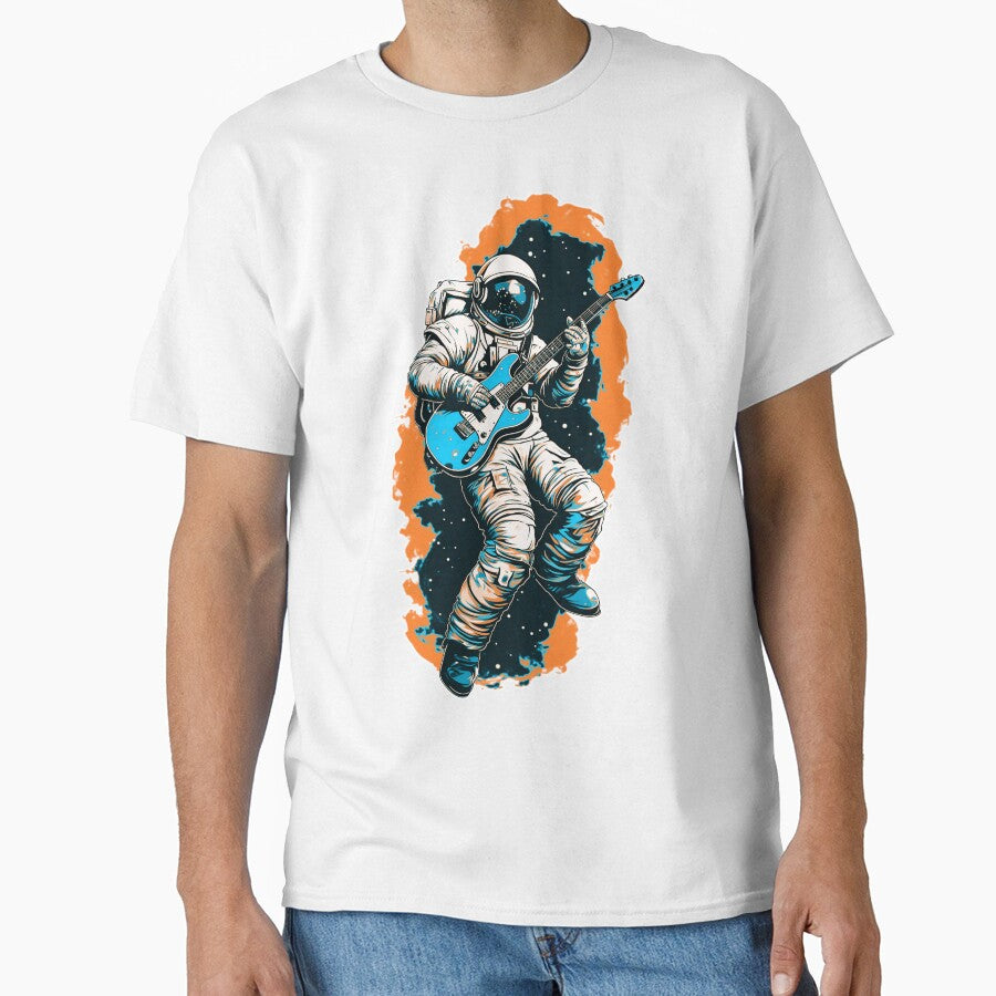 Astronaut with guitar in space by SketchyPedals T-Shirts, Hoodie, Sweatshirt | BlankRebels.com (Image 1)