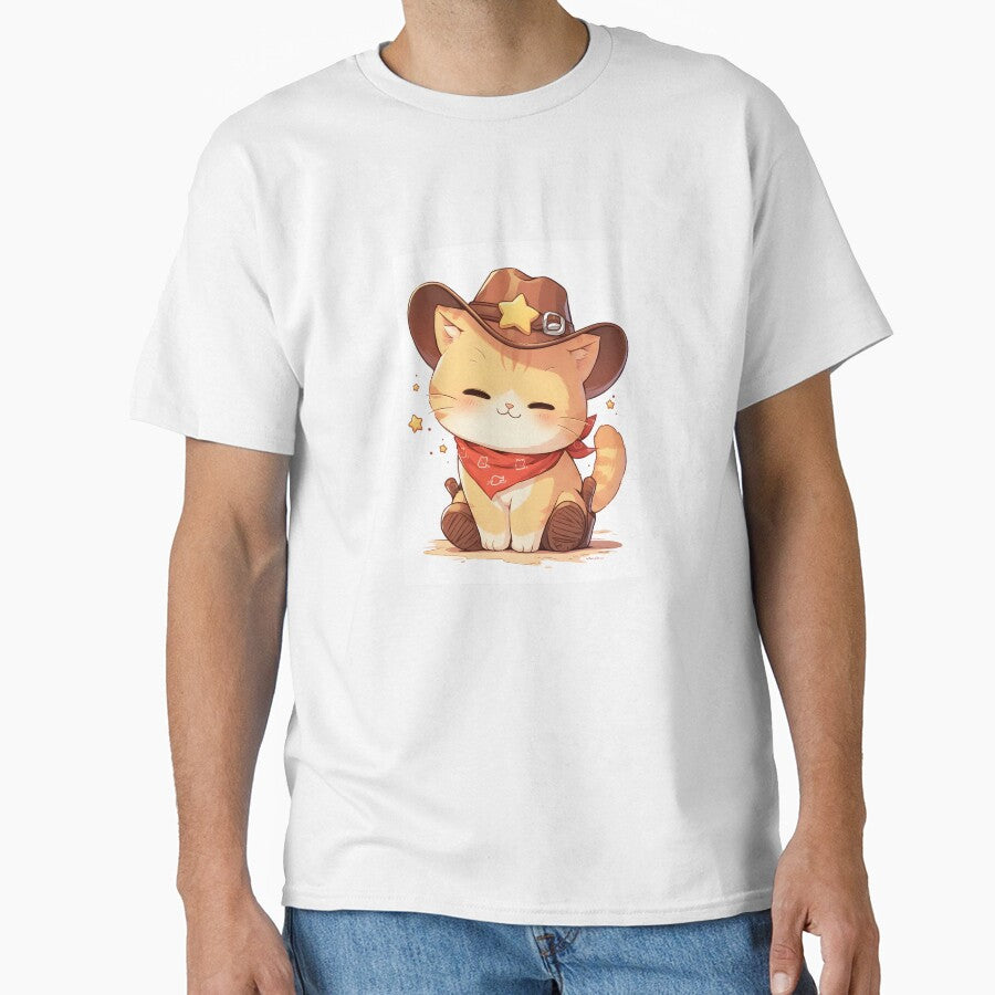 Cute Cat With Cowboy Hat by CoolMantras T-Shirts, Hoodie, Sweatshirt | BlankRebels.com (Image 1)